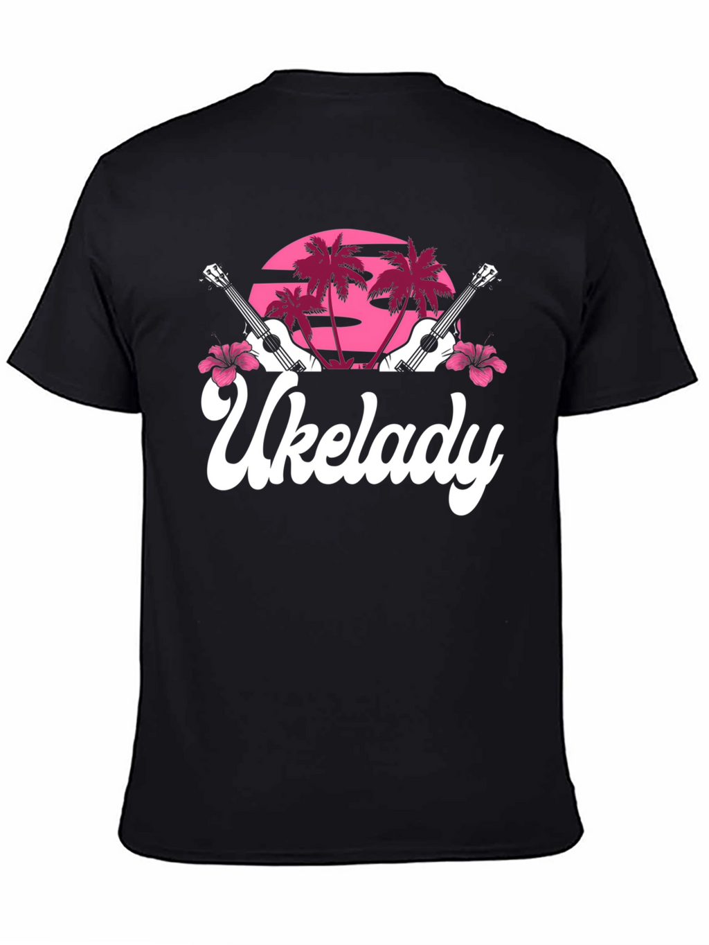 Ukelady Graphic Tee - Tropical Ukulele Design