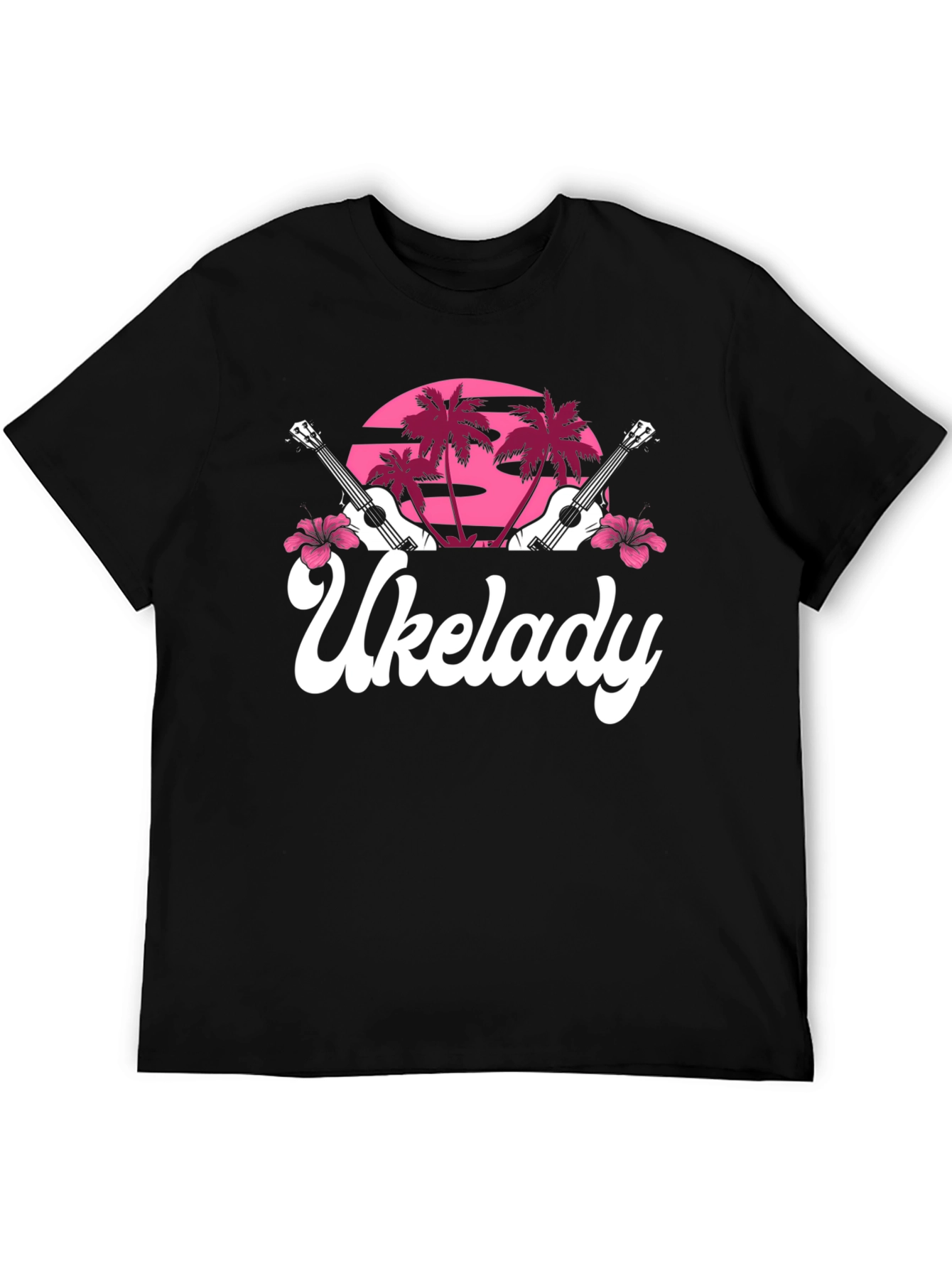 Ukelady Graphic Tee - Tropical Ukulele Design