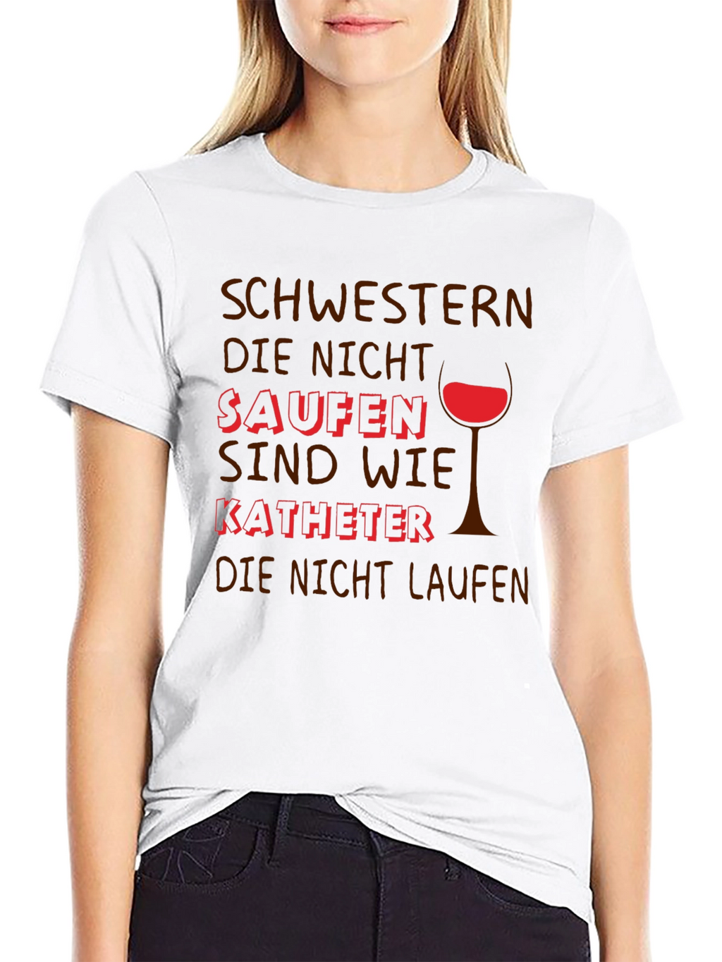Funny German Drinking T-Shirt: Sisters Who Dont Drink