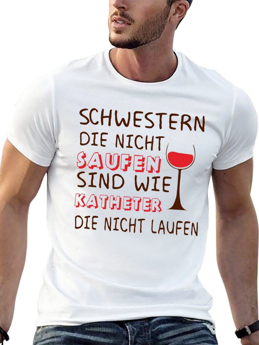 Funny German Drinking T-Shirt: Sisters Who Dont Drink