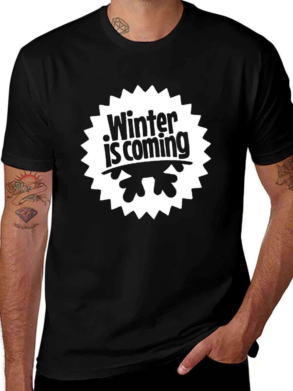 Winter is Coming Black T-Shirt