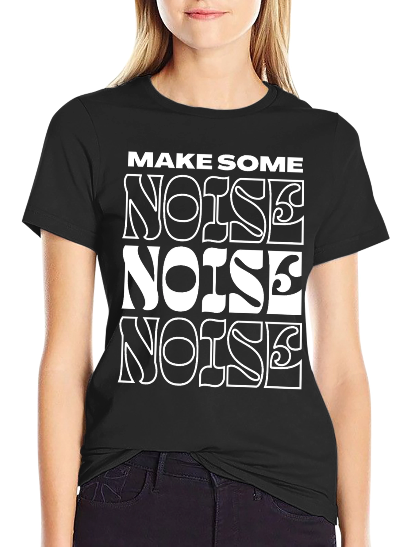 Make Some Noise Graphic Tee - Black