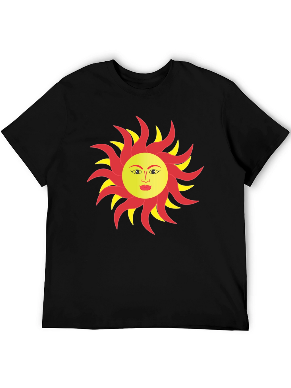 Sun Face Graphic T-Shirt - Bold & Unique Design