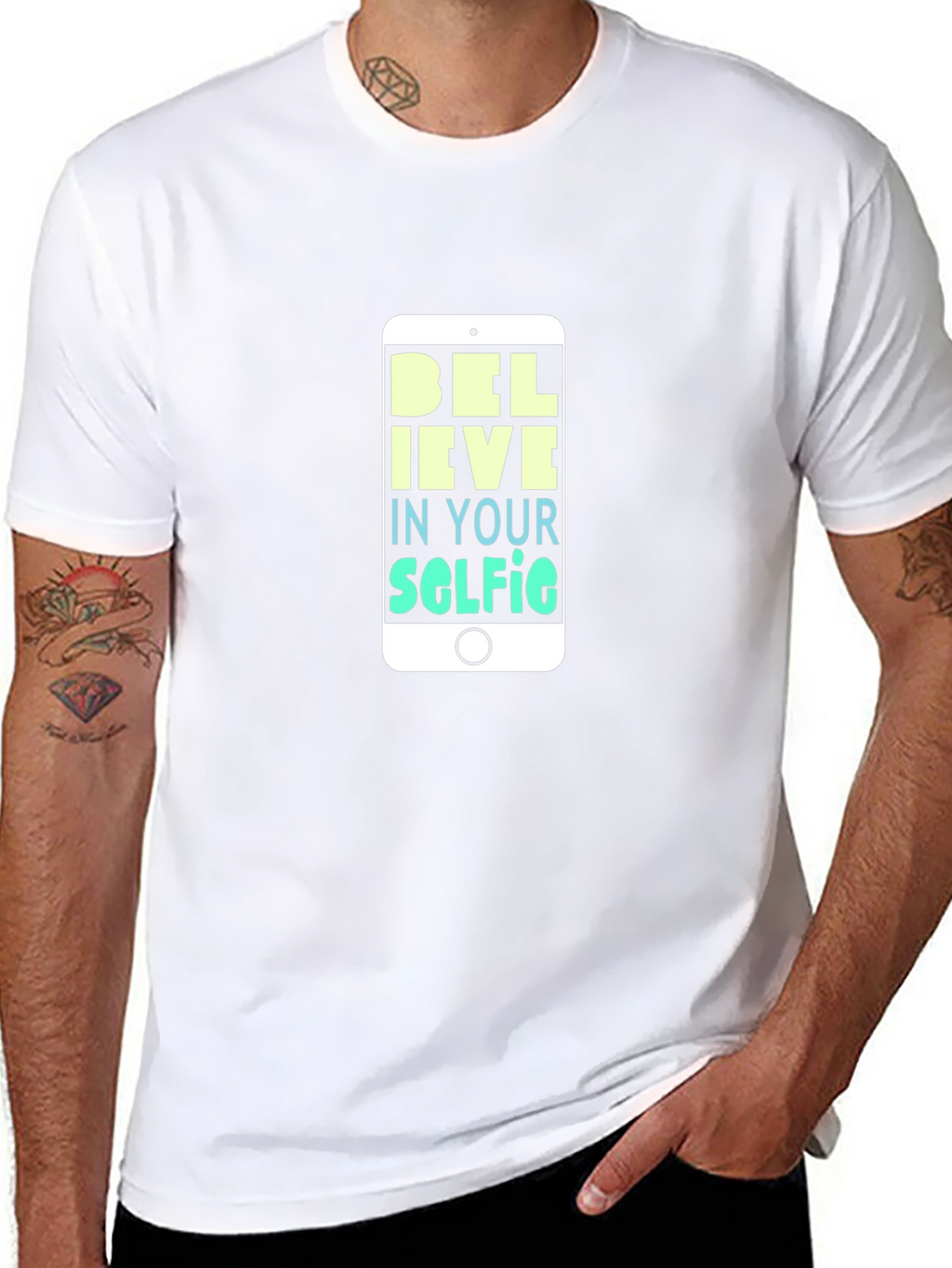 Believe in Your Selfie T-Shirt - Black
