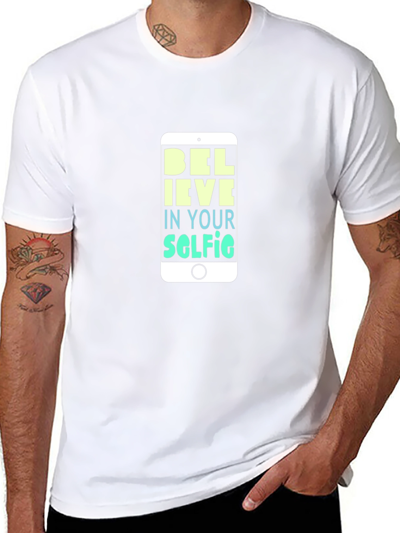 Believe in Your Selfie T-Shirt - Black