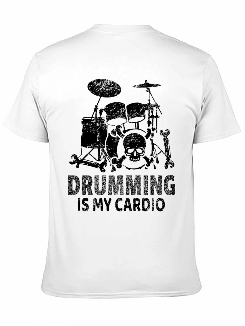 Drumming Is My Cardio Black T-Shirt