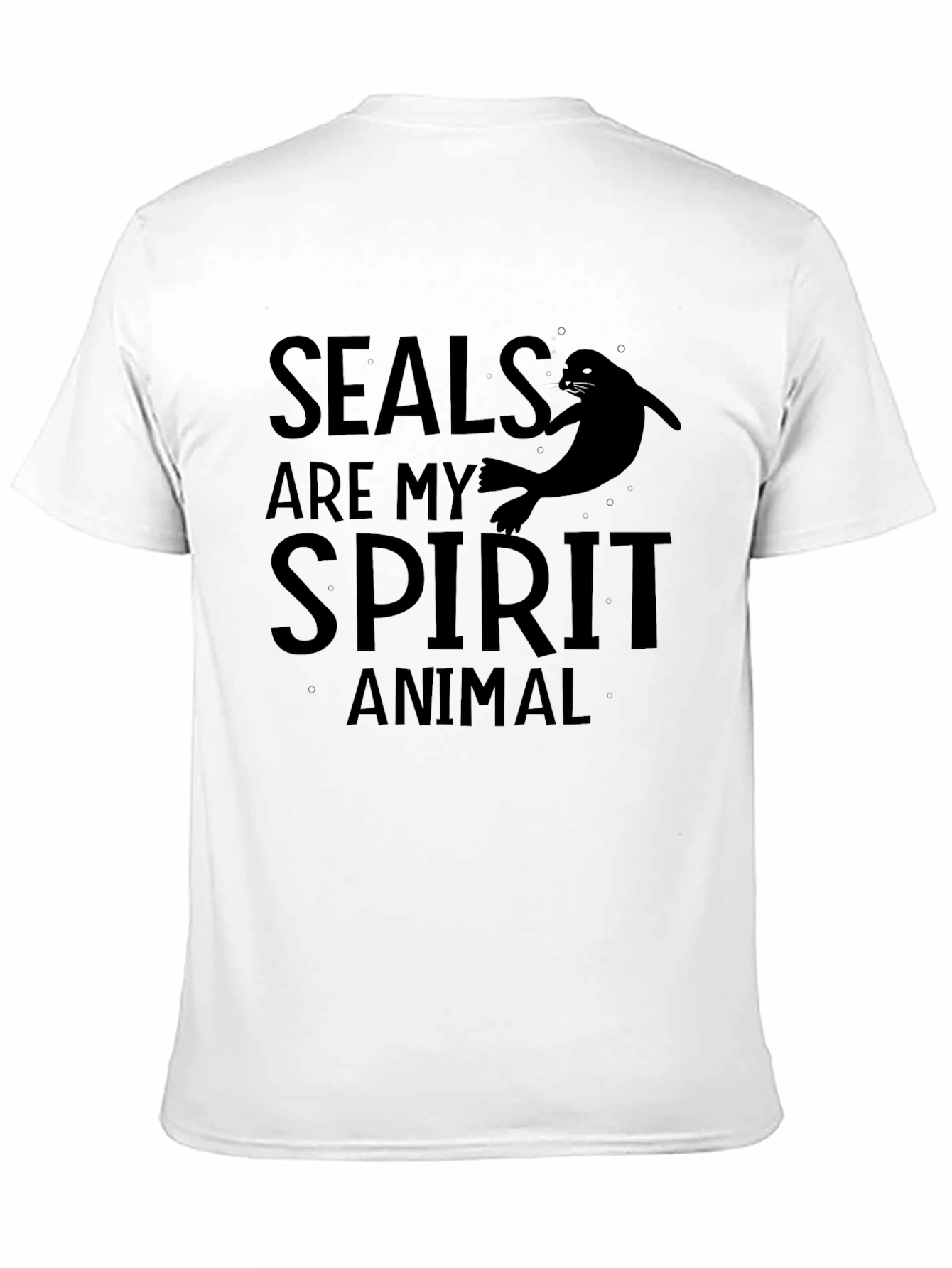 Seals Are My Spirit Animal Black Graphic T-Shirt