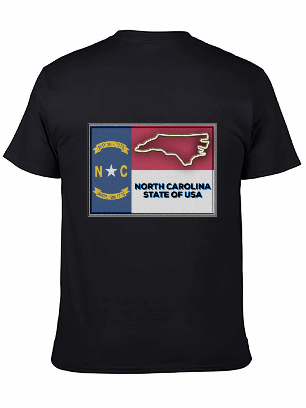 North Carolina State Flag Graphic T-Shirt