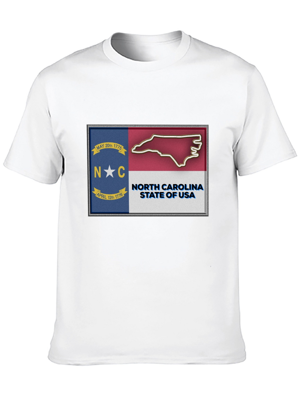 North Carolina State Flag Graphic T-Shirt