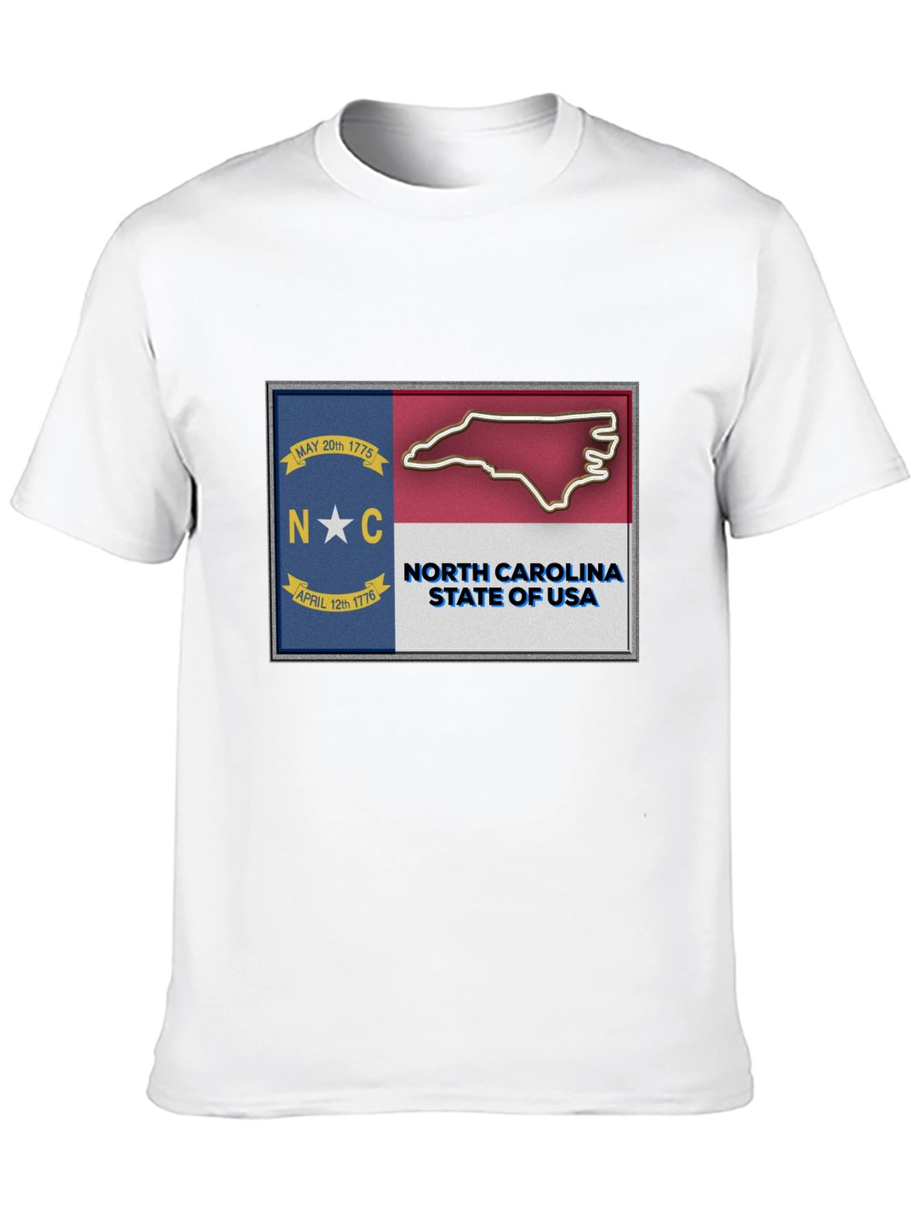 North Carolina State Flag Graphic T-Shirt