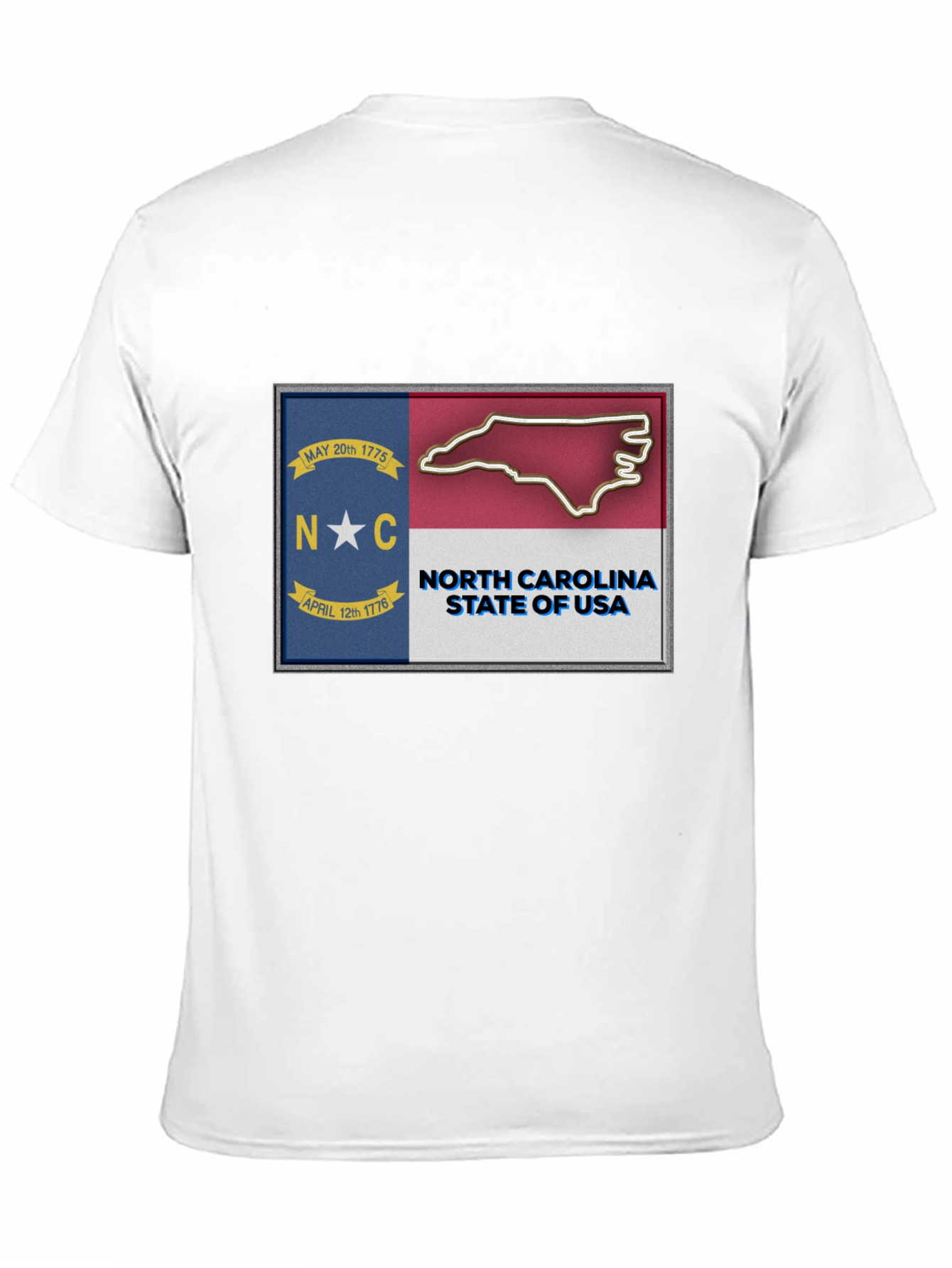 North Carolina State Flag Graphic T-Shirt