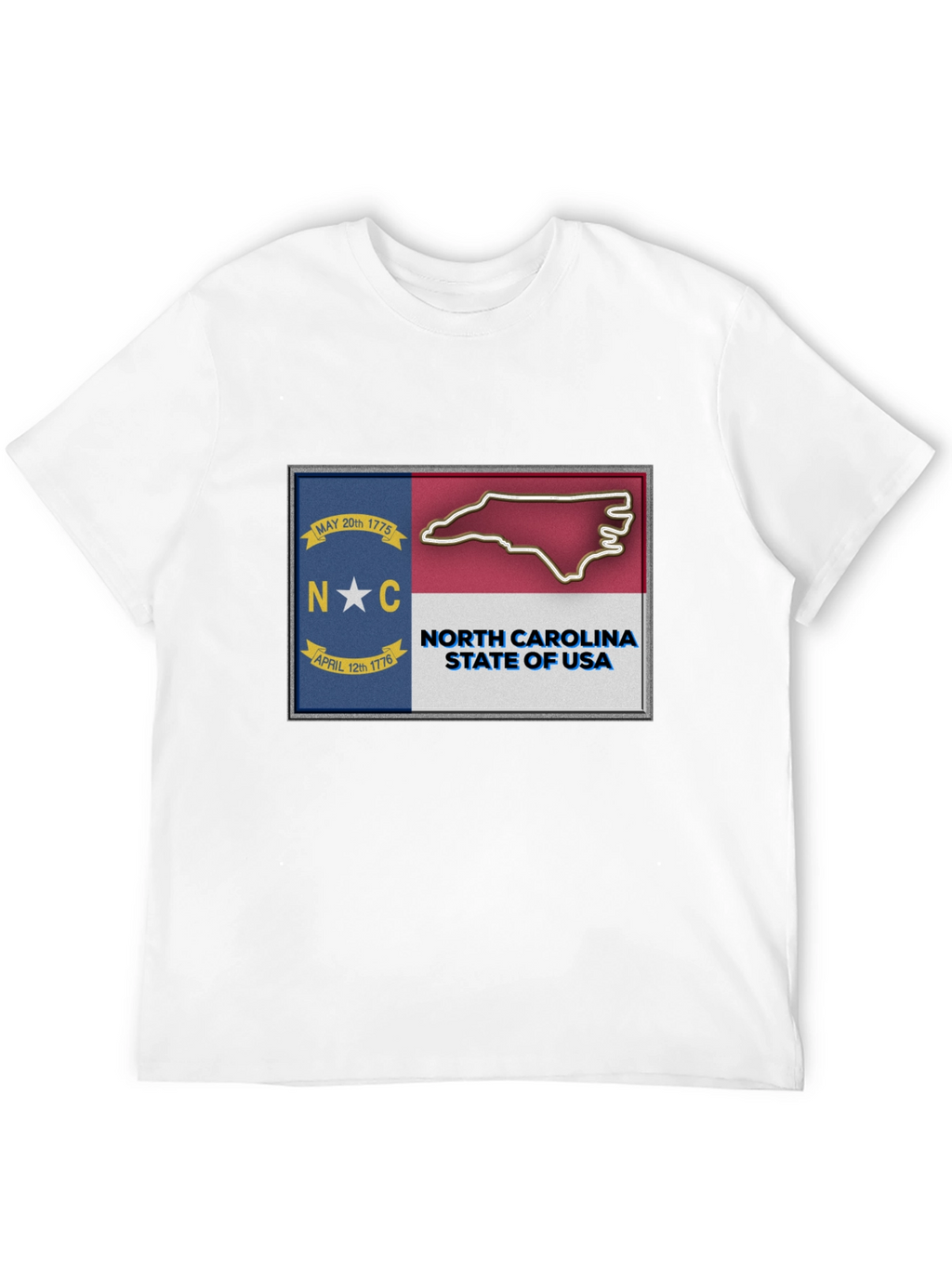 North Carolina State Flag Graphic T-Shirt