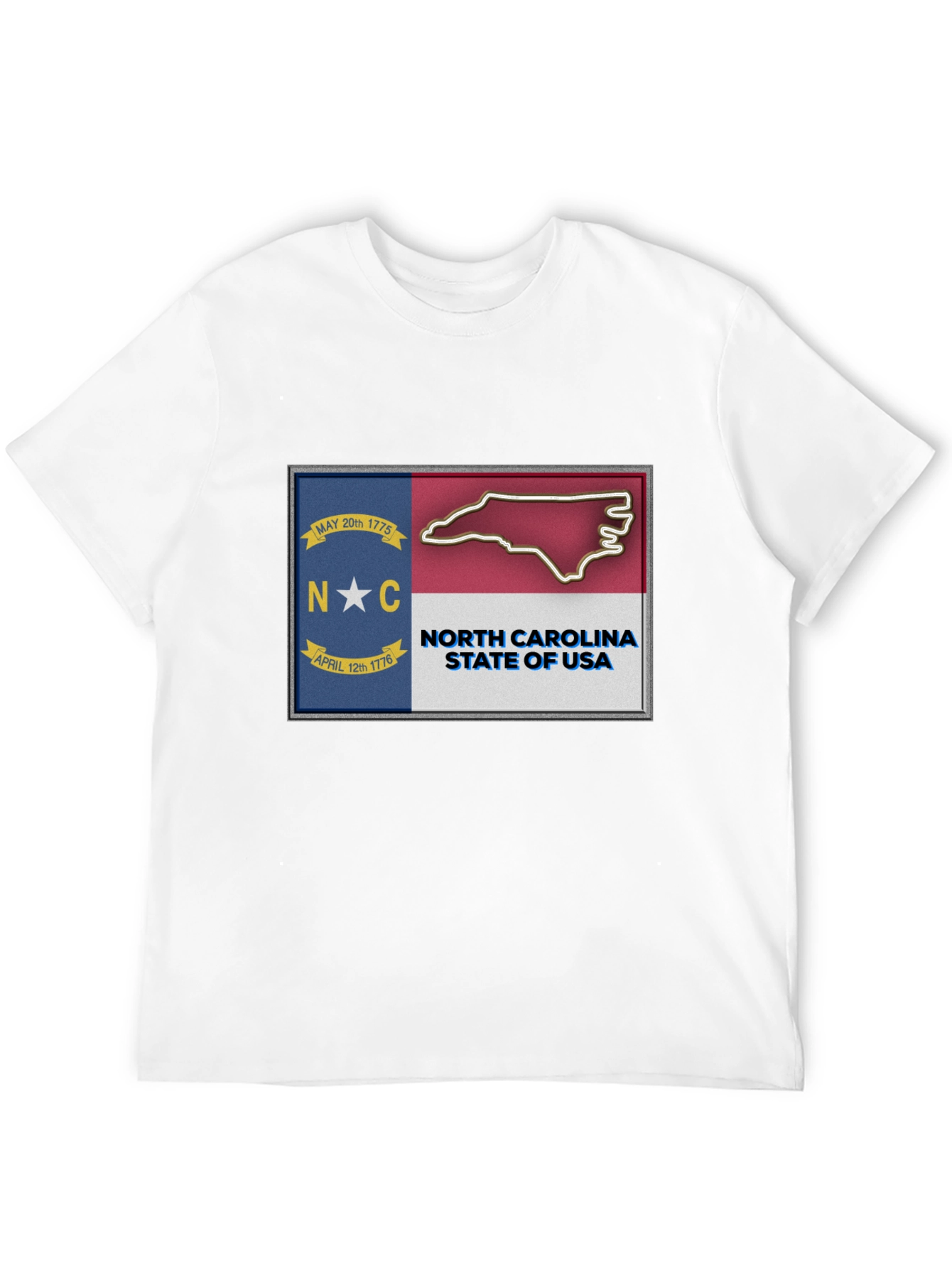 North Carolina State Flag Graphic T-Shirt