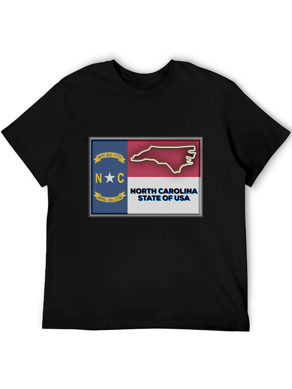 North Carolina State Flag Graphic T-Shirt