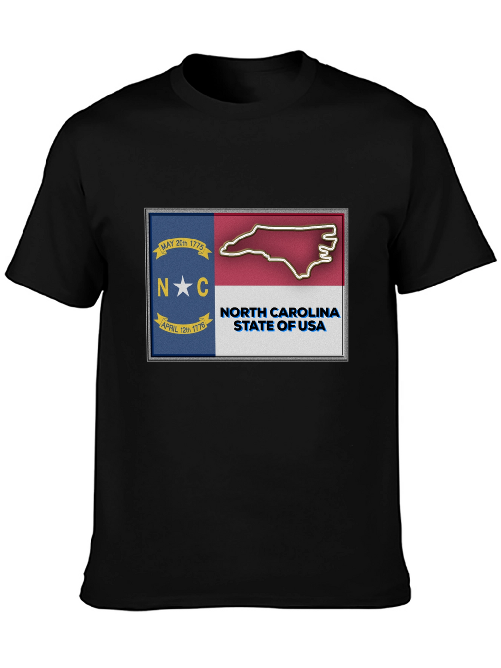 North Carolina State Flag Graphic T-Shirt