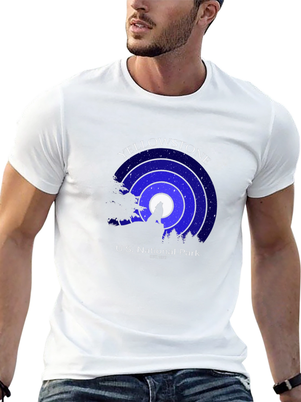 Yellowstone National Park Black Graphic Tee