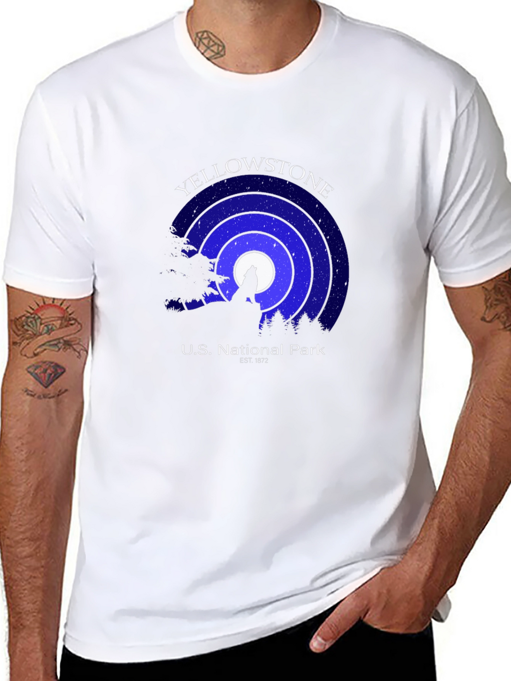Yellowstone National Park Black Graphic Tee