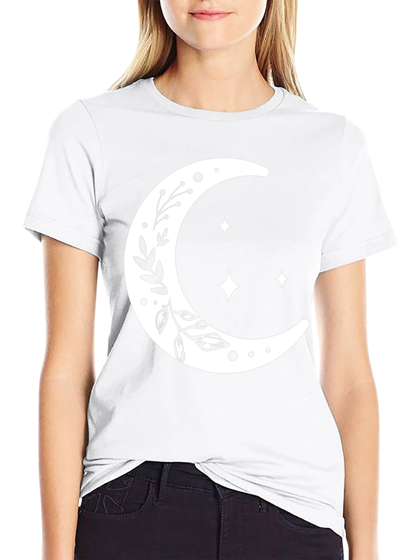 Celestial Moon & Stars Graphic T-Shirt