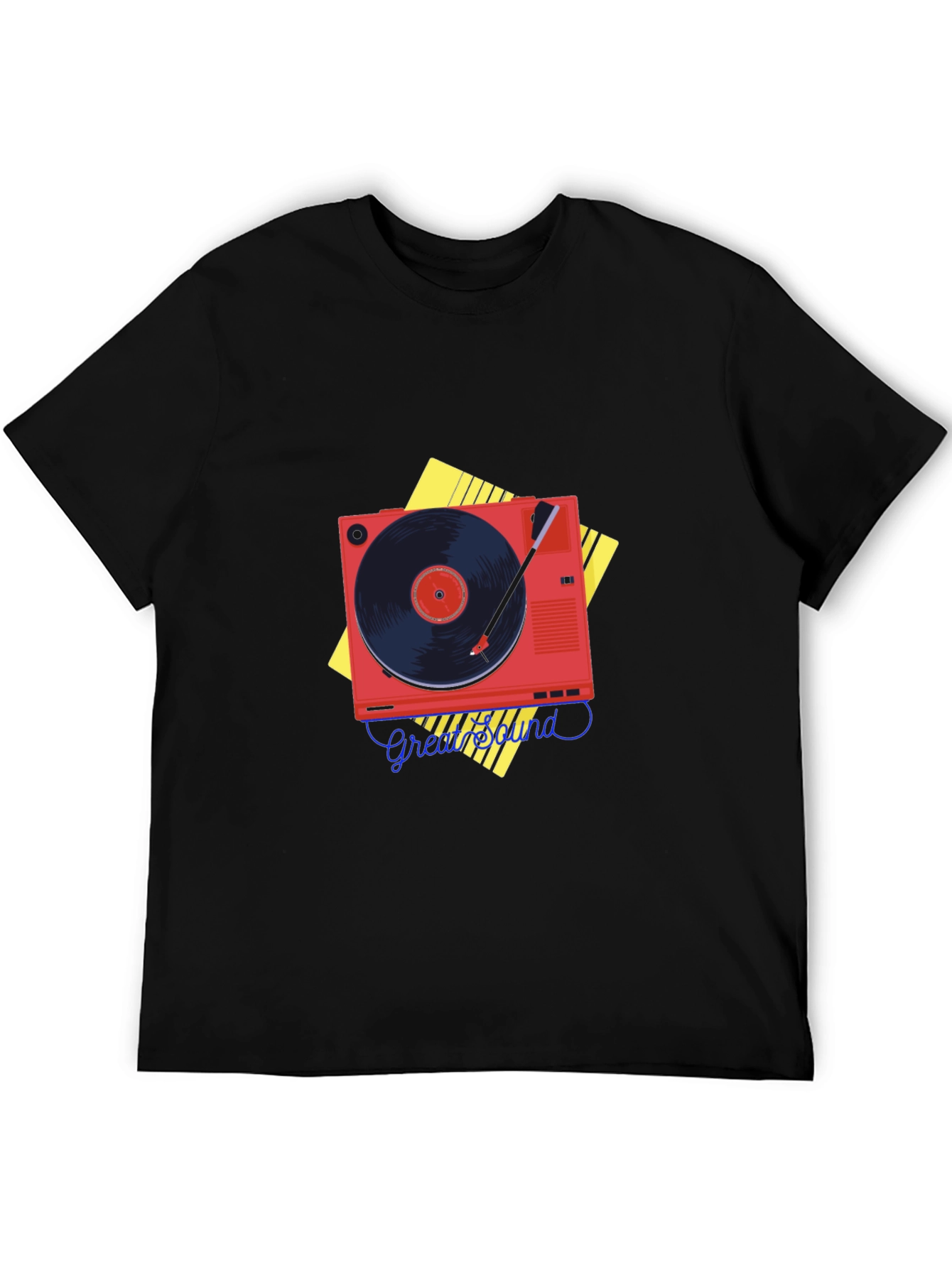 Retro Record Player Graphic Tee