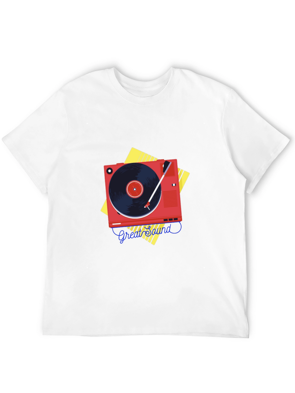 Retro Record Player Graphic Tee