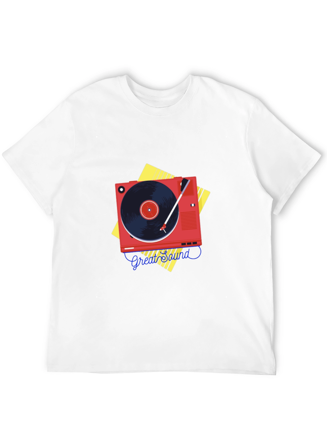 Retro Record Player Graphic Tee