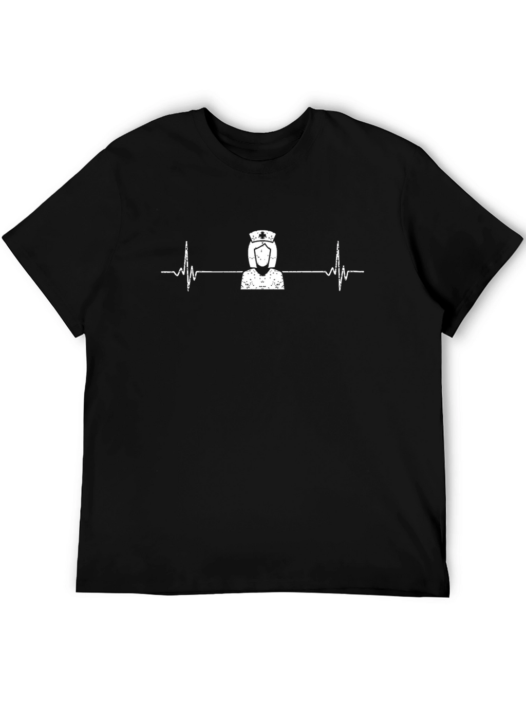 Nurse Heartbeat Graphic Tee - Black