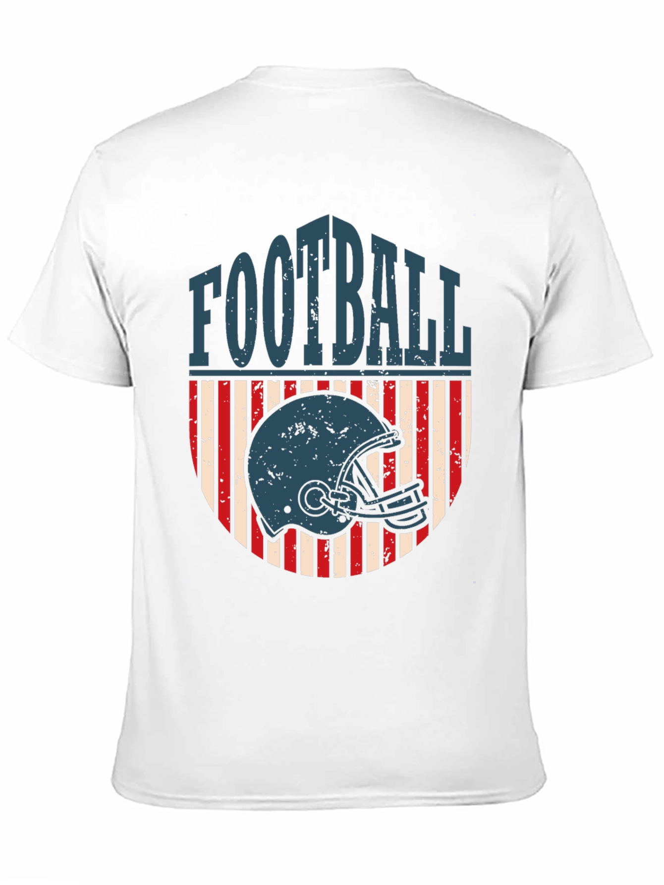 Football Helmet Graphic Tee - Retro Style