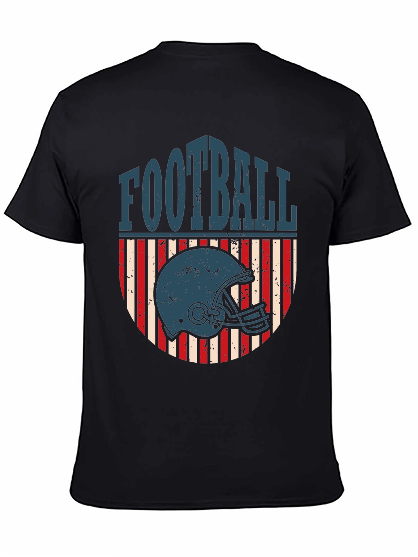 Football Helmet Graphic Tee - Retro Style