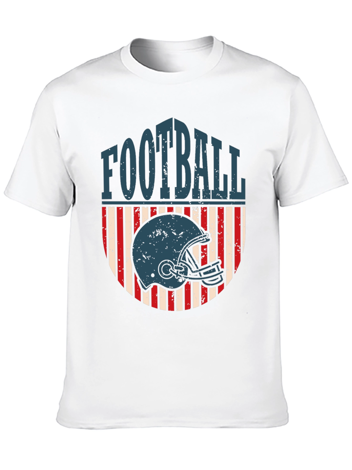 Football Helmet Graphic Tee - Retro Style