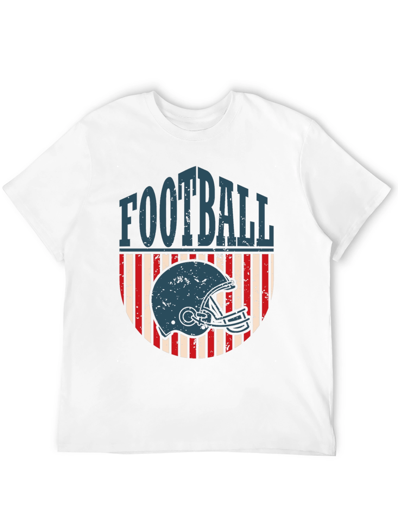 Football Helmet Graphic Tee - Retro Style