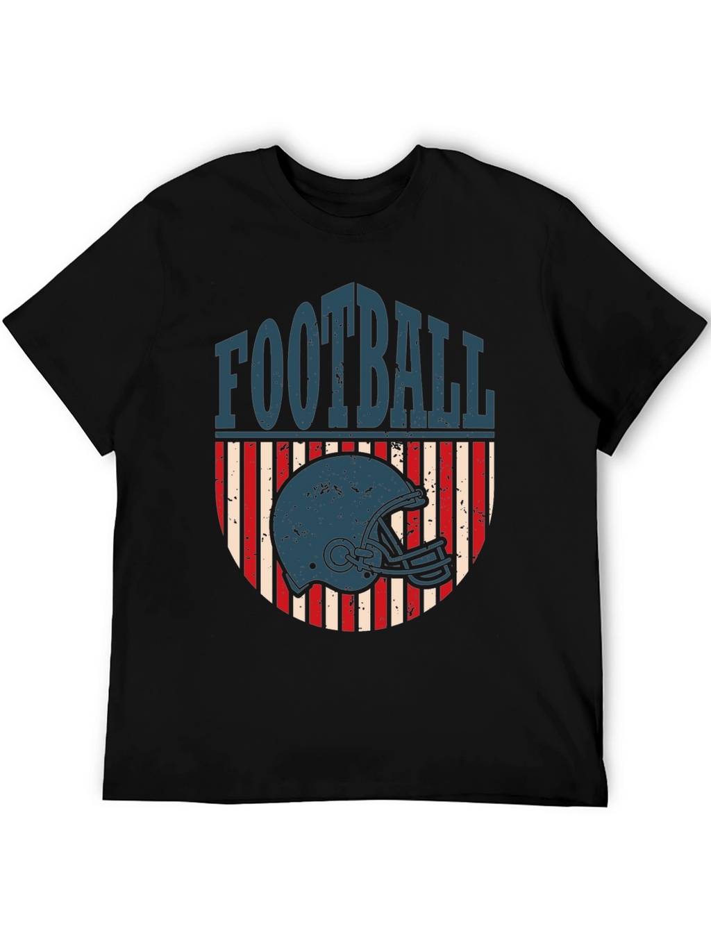 Football Helmet Graphic Tee - Retro Style