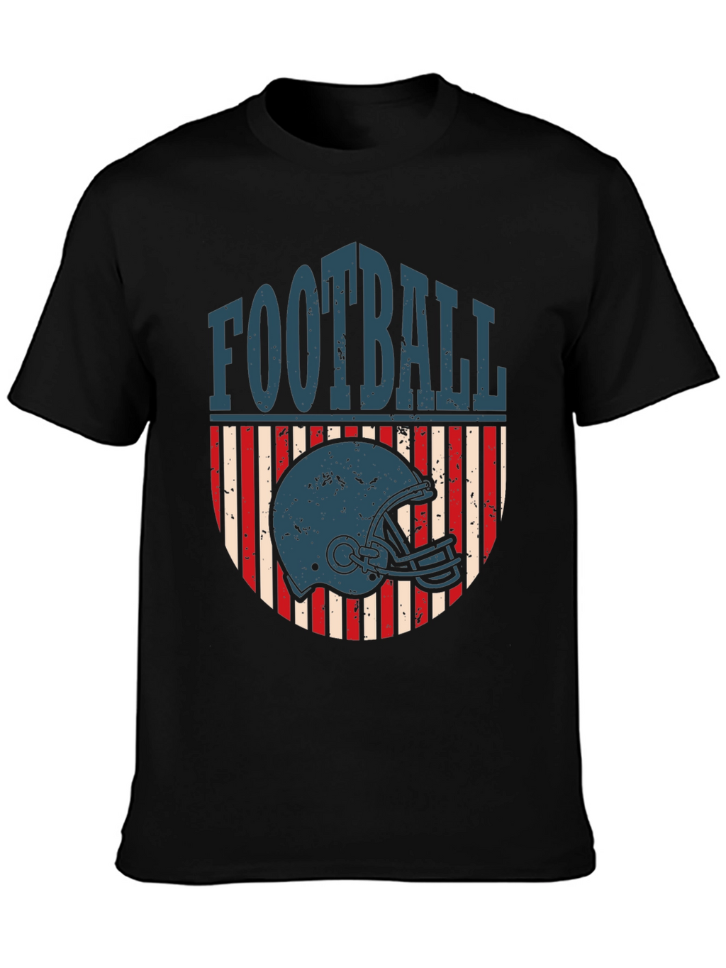 Football Helmet Graphic Tee - Retro Style