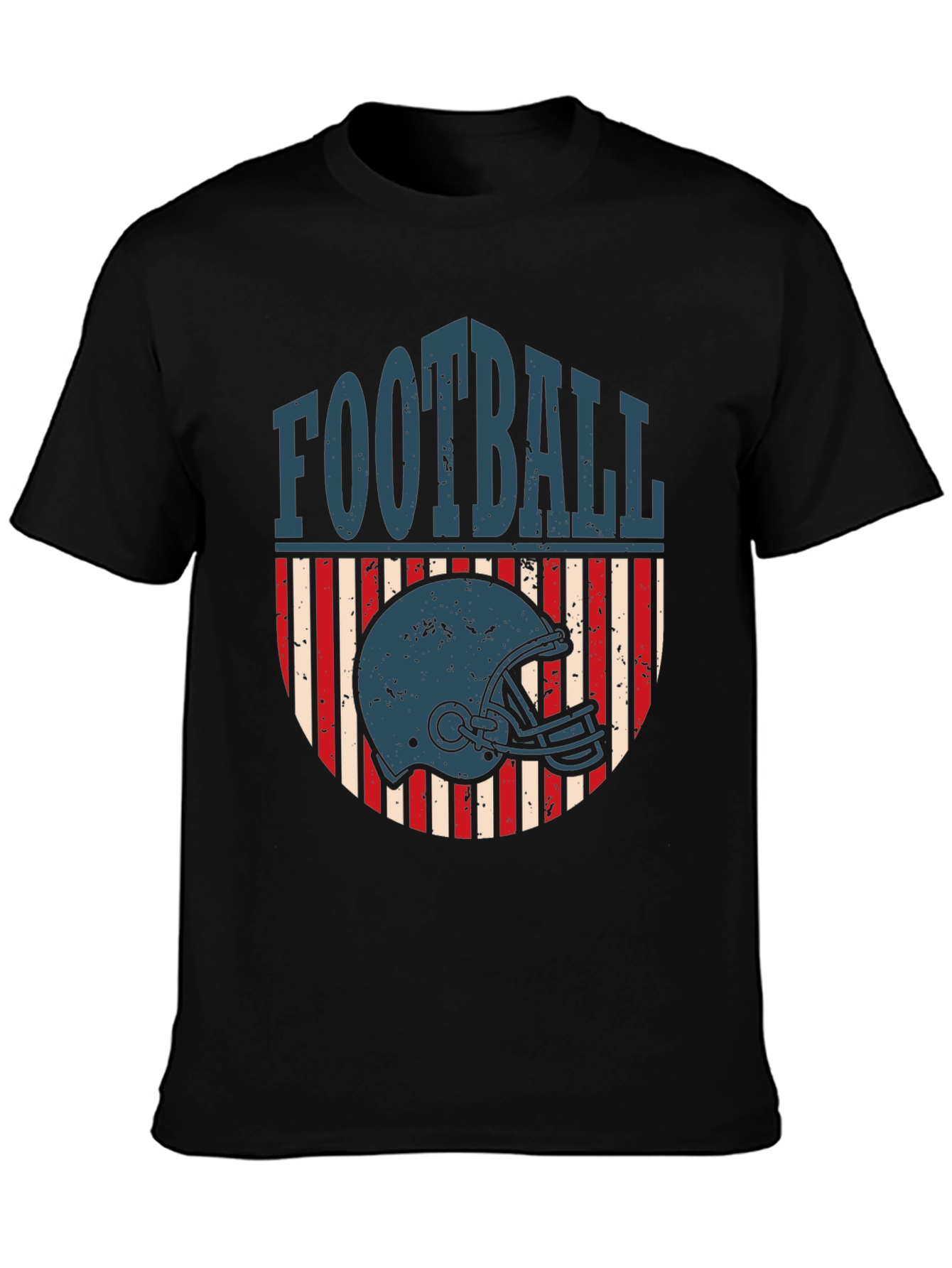 Football Helmet Graphic Tee - Retro Style