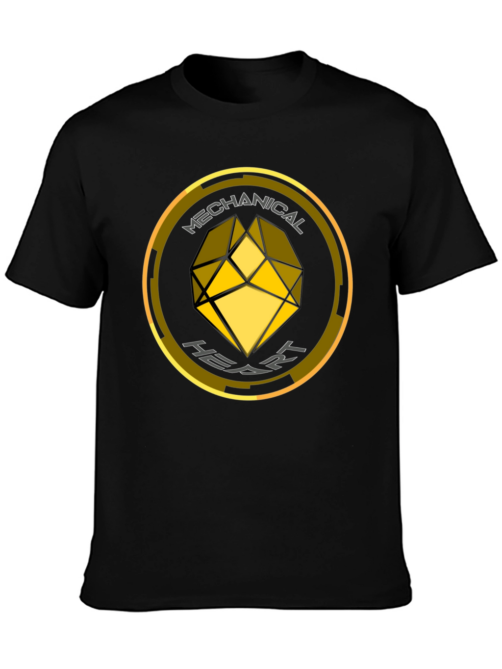 Mechanical Heart Graphic Tee - Black