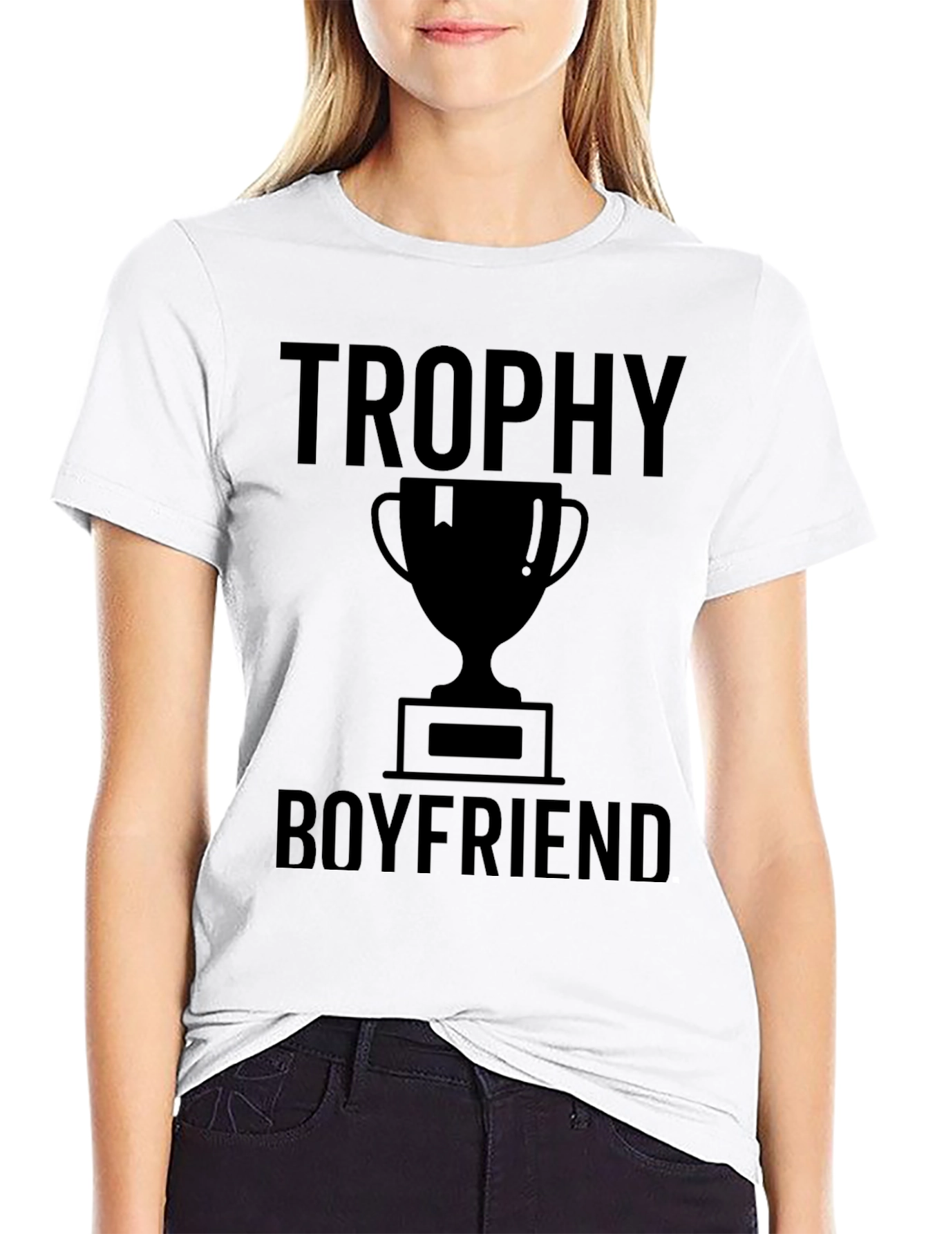 Trophy Boyfriend Graphic Tee - Black