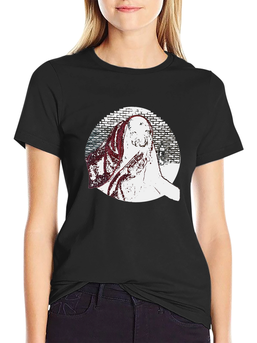 Black Graphic Print T-Shirt