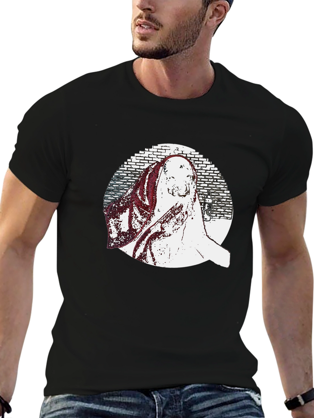 Black Graphic Print T-Shirt