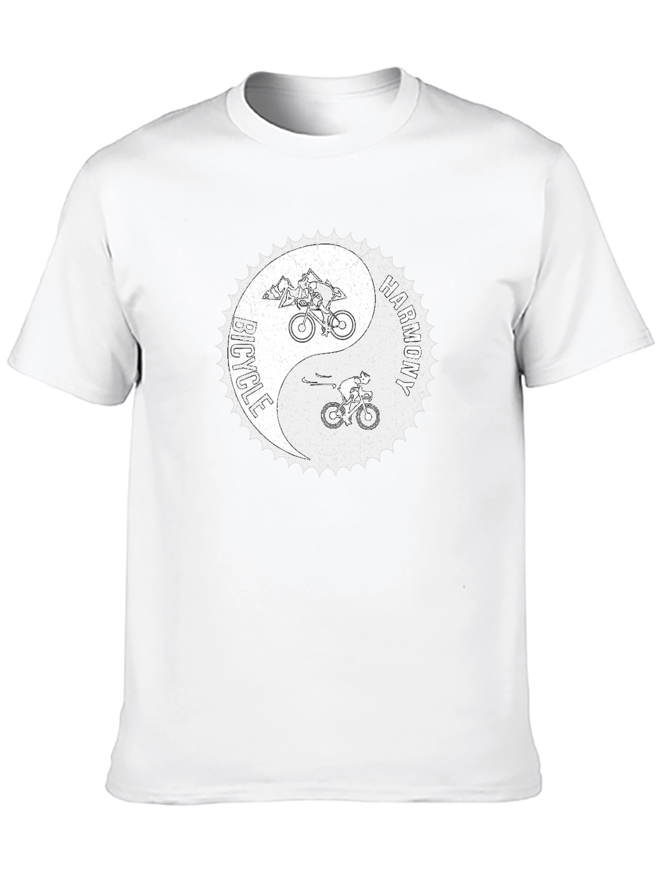 Bicycle Harmony Yin Yang Graphic Tee - Black