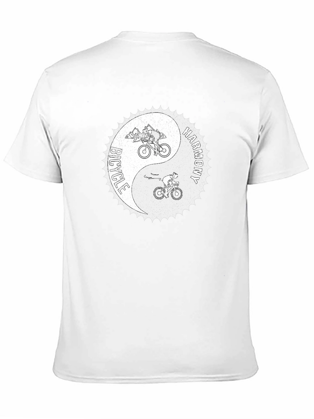 Bicycle Harmony Yin Yang Graphic Tee - Black