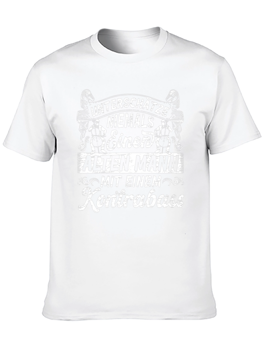 Old Man Kontrabass Graphic Tee - Black Cotton
