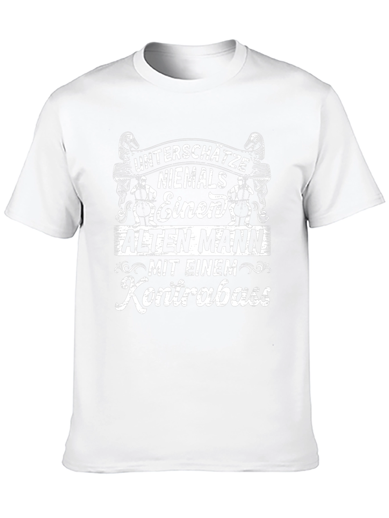 Old Man Kontrabass Graphic Tee - Black Cotton