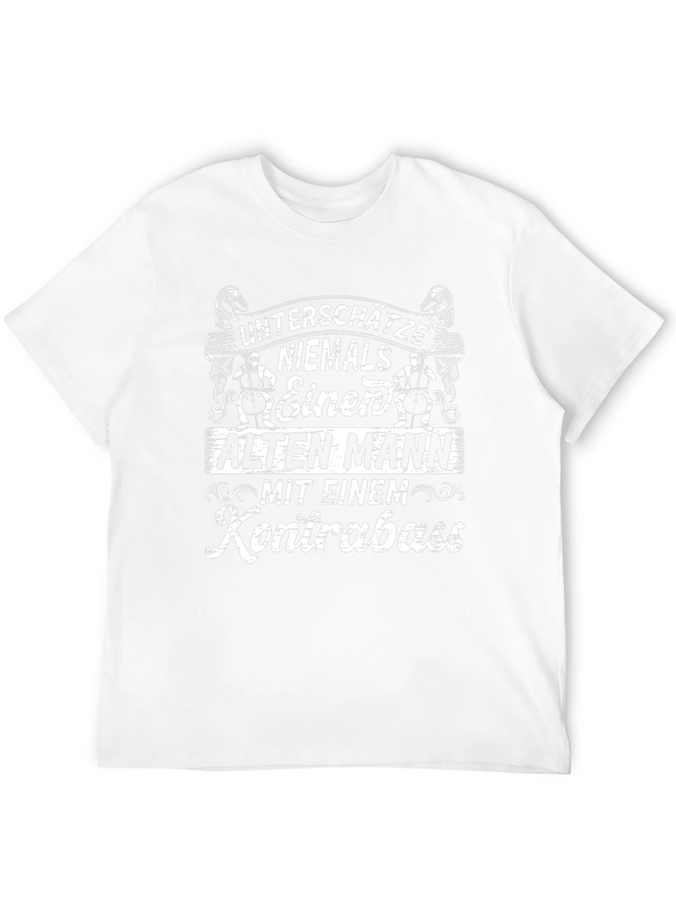 Old Man Kontrabass Graphic Tee - Black Cotton