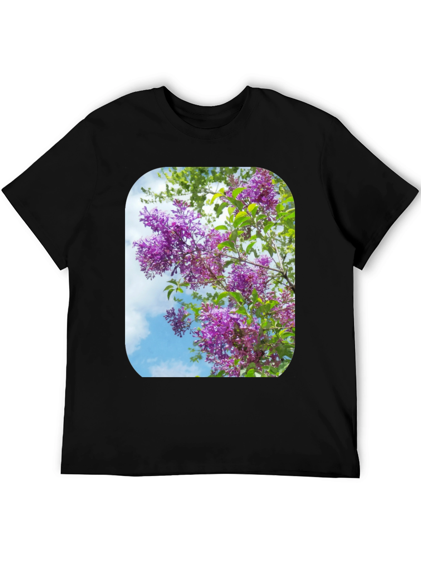 Floral Print Black T-Shirt - Stylish Casual Wear