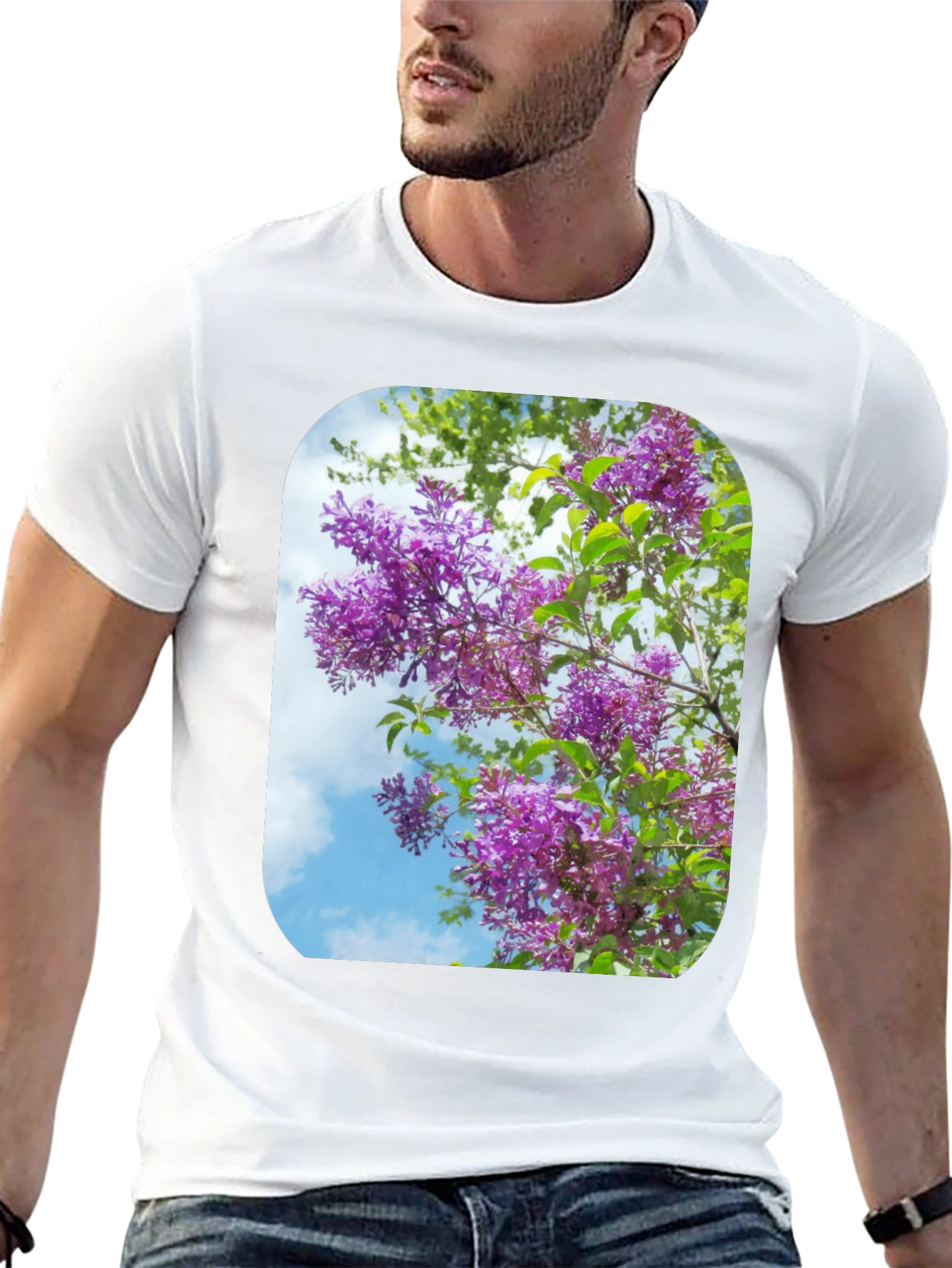 Floral Print Black T-Shirt - Stylish Casual Wear