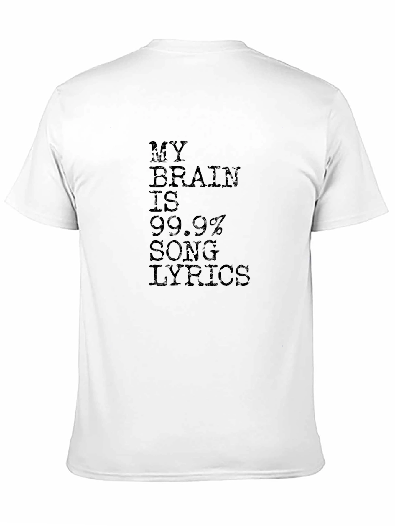 My Brain Is 99.9% Song Lyrics Black T-Shirt
