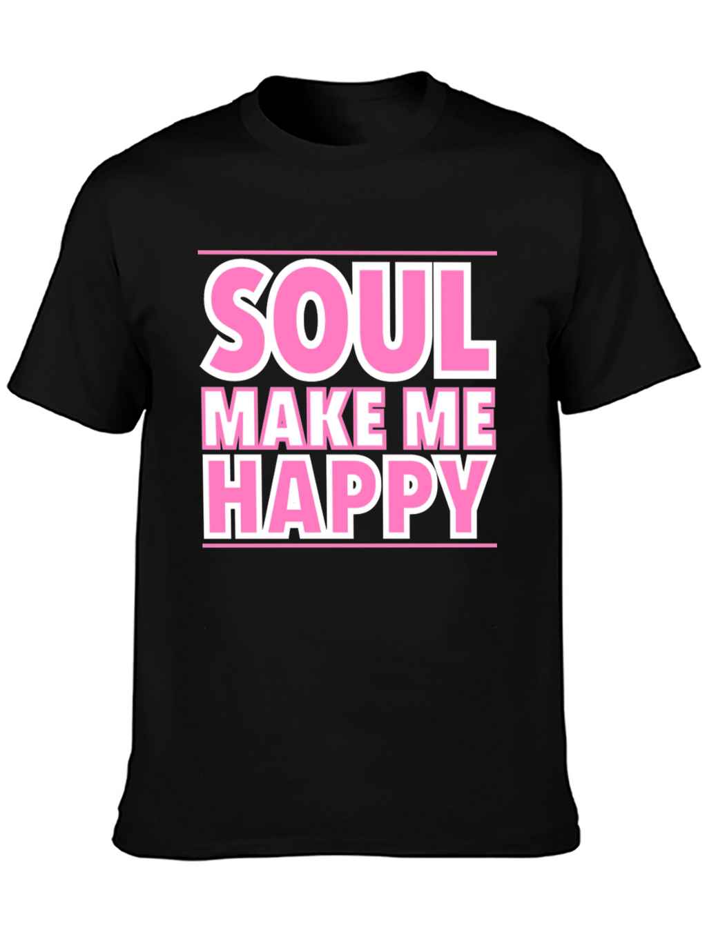 Soul Make Me Happy Graphic Tee - Black