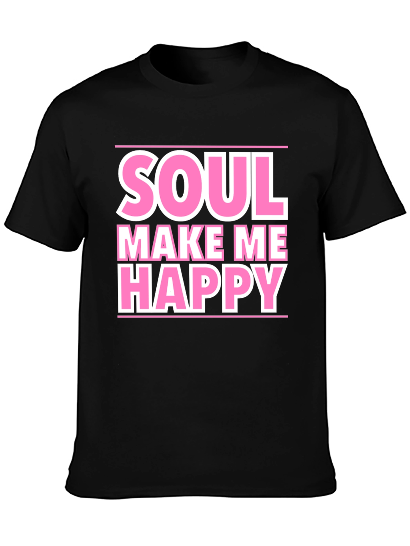 Soul Make Me Happy Graphic Tee - Black