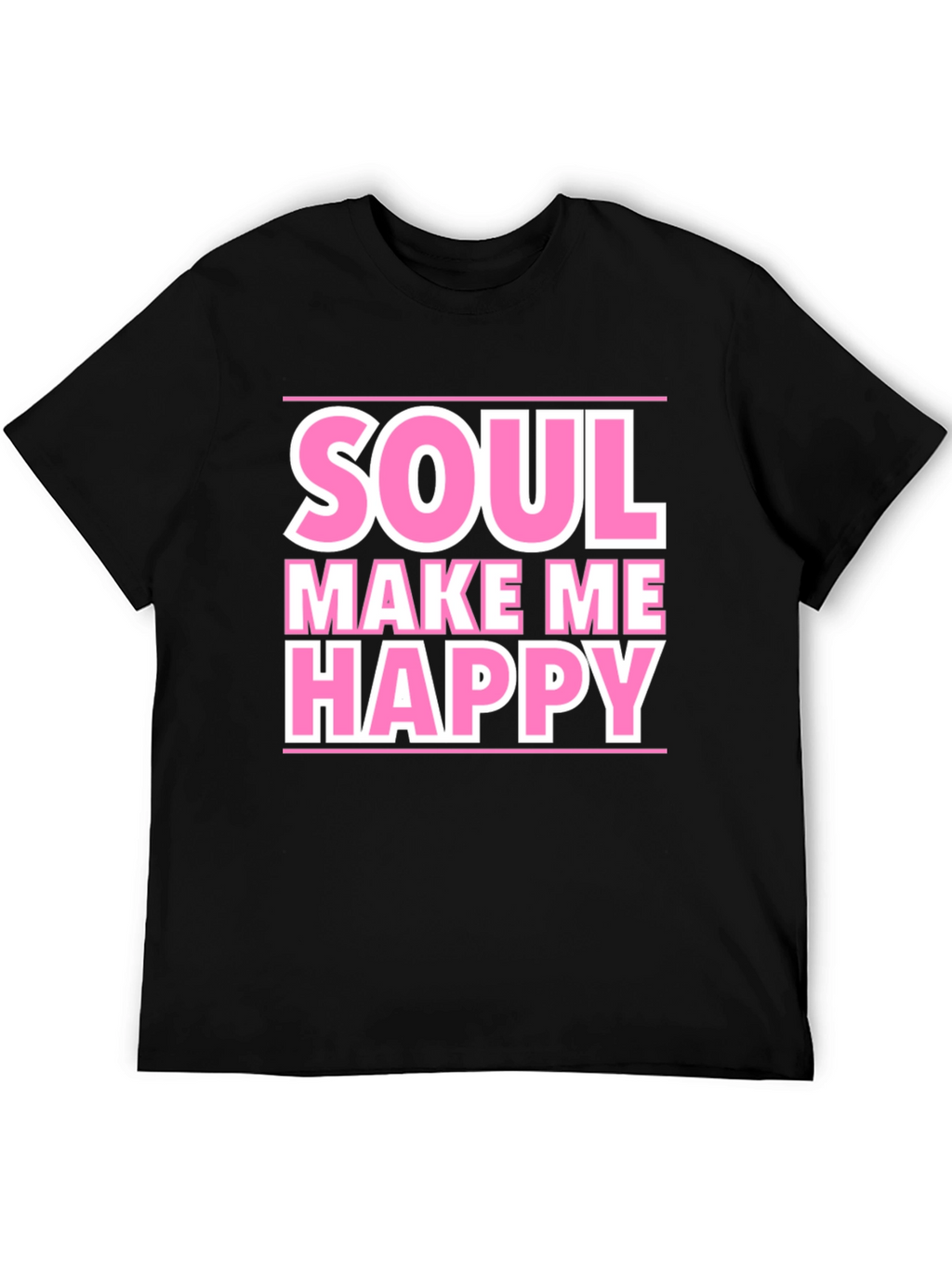 Soul Make Me Happy Graphic Tee - Black