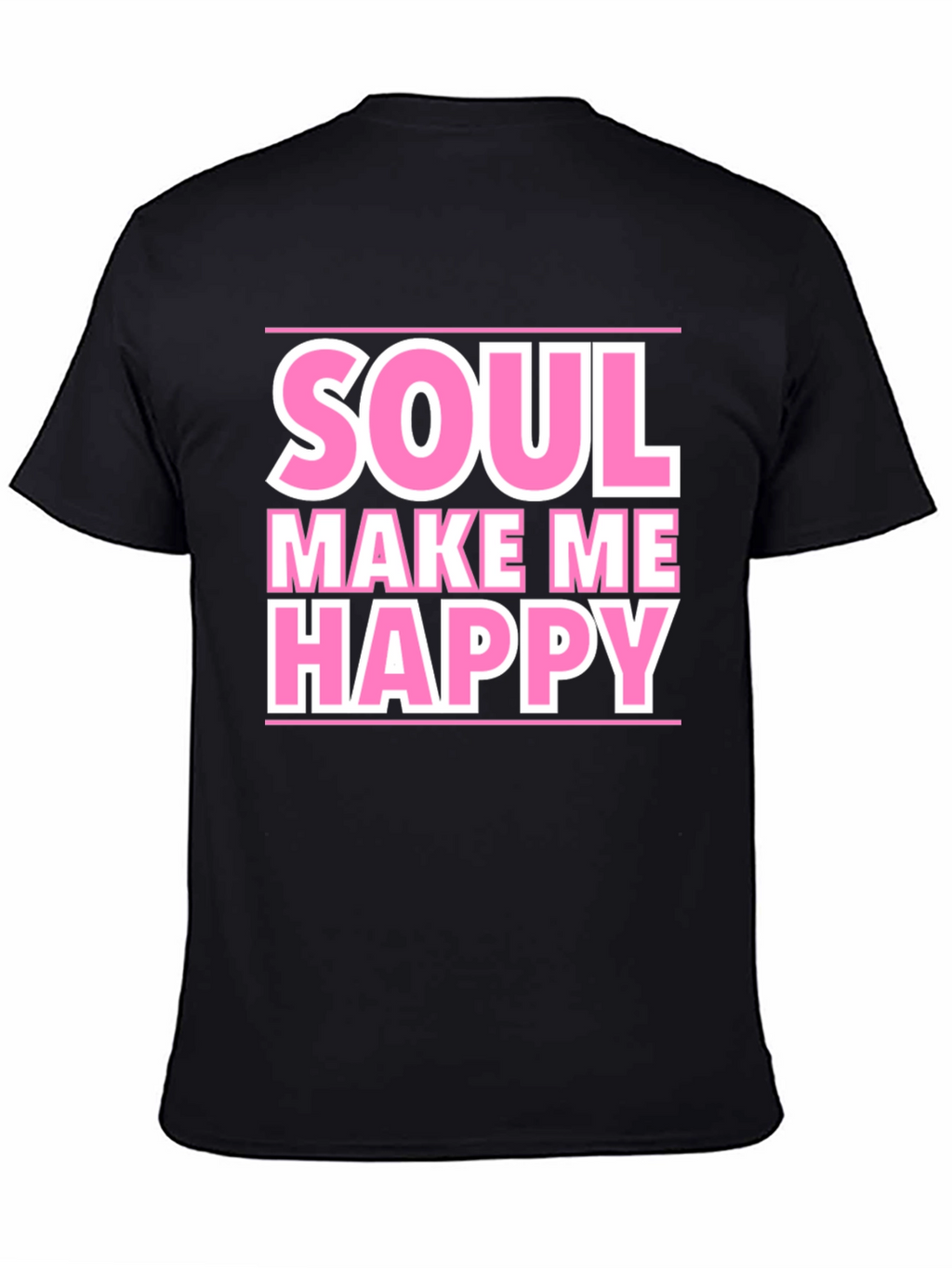 Soul Make Me Happy Graphic Tee - Black