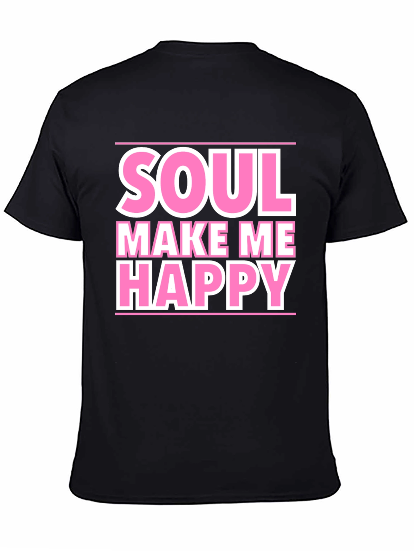 Soul Make Me Happy Graphic Tee - Black
